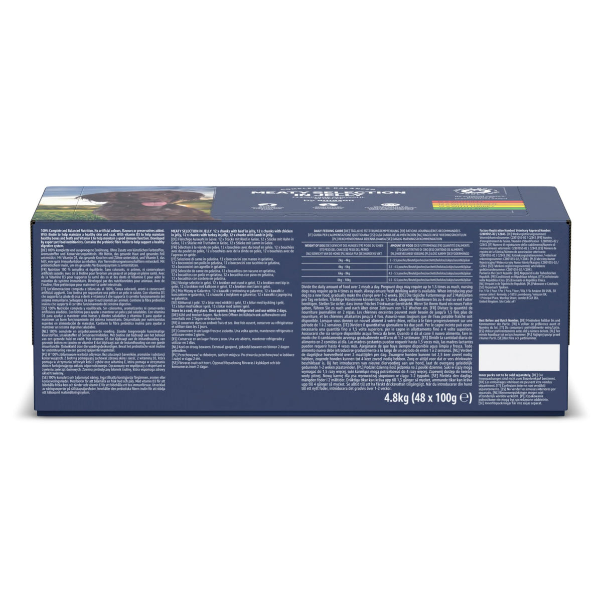 by Amazon Complete Wet Food for Adult Dogs, Meat Selection in Gravy, 4.8 kg (48 pouches of 100g)