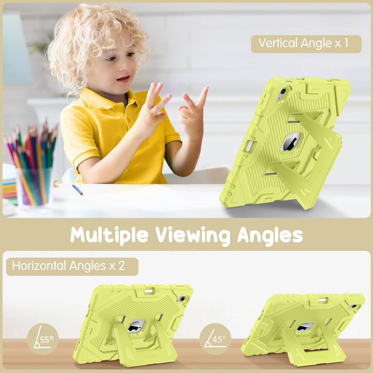FINTIE Kid-Friendly Case for iPad (A16) 11th Gen 11 Inch, iPad 10th Gen
