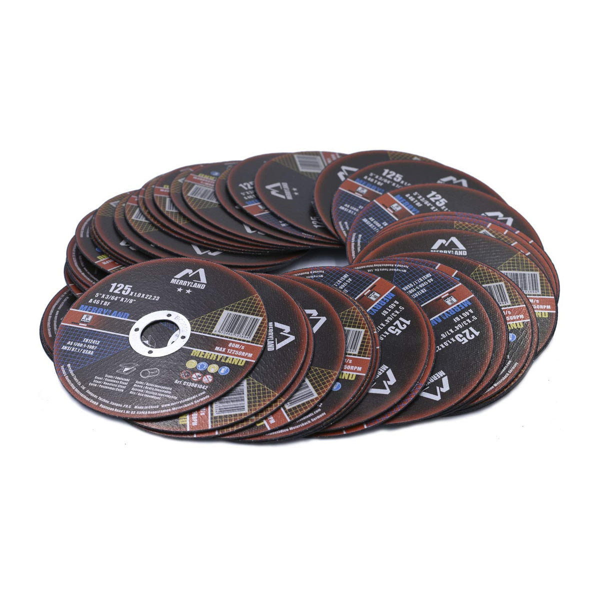 Merryland 50 Pack Cut Off Wheel 115 mm Cutting Metal Steel Craft-Line