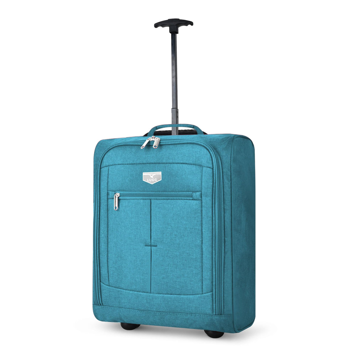 LUGG Lightweight Cabin Luggage, 600D Polyester, Solid Wheels, 45x36x20cm