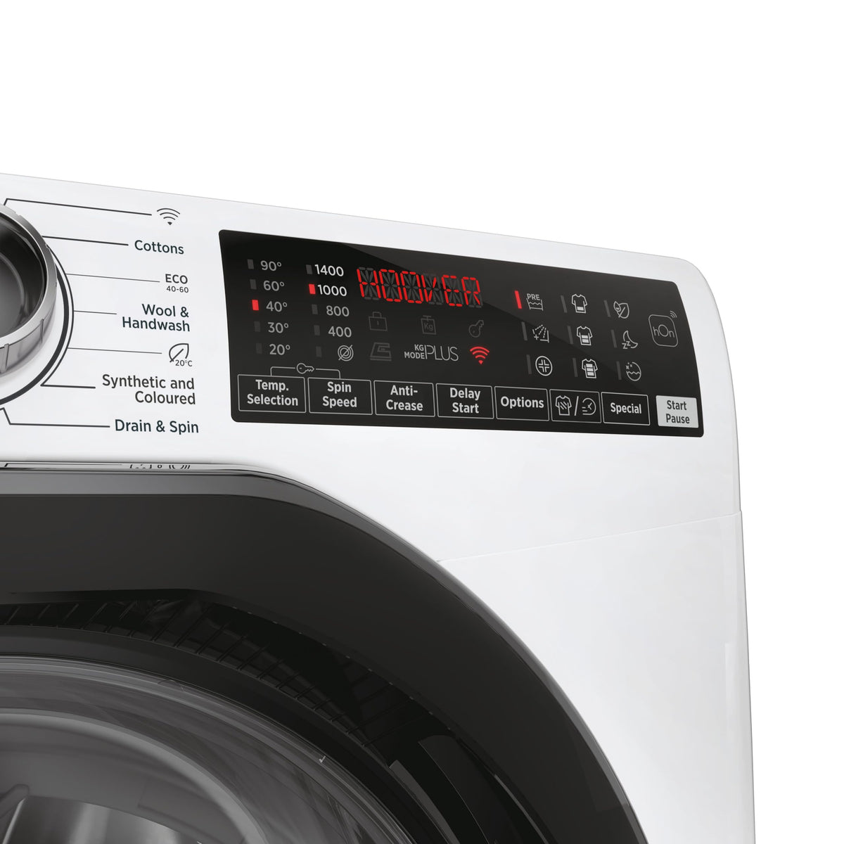 Hoover H-WASH 350 9kg Freestanding Washing Machine, 1400 RPM, A Rated, ECO-Power Inverter Motor, hOn App, 60 Programmes, Eco Doser, Power Care System, White, 60x53x85 cm - H3WPS496TAMB6-80