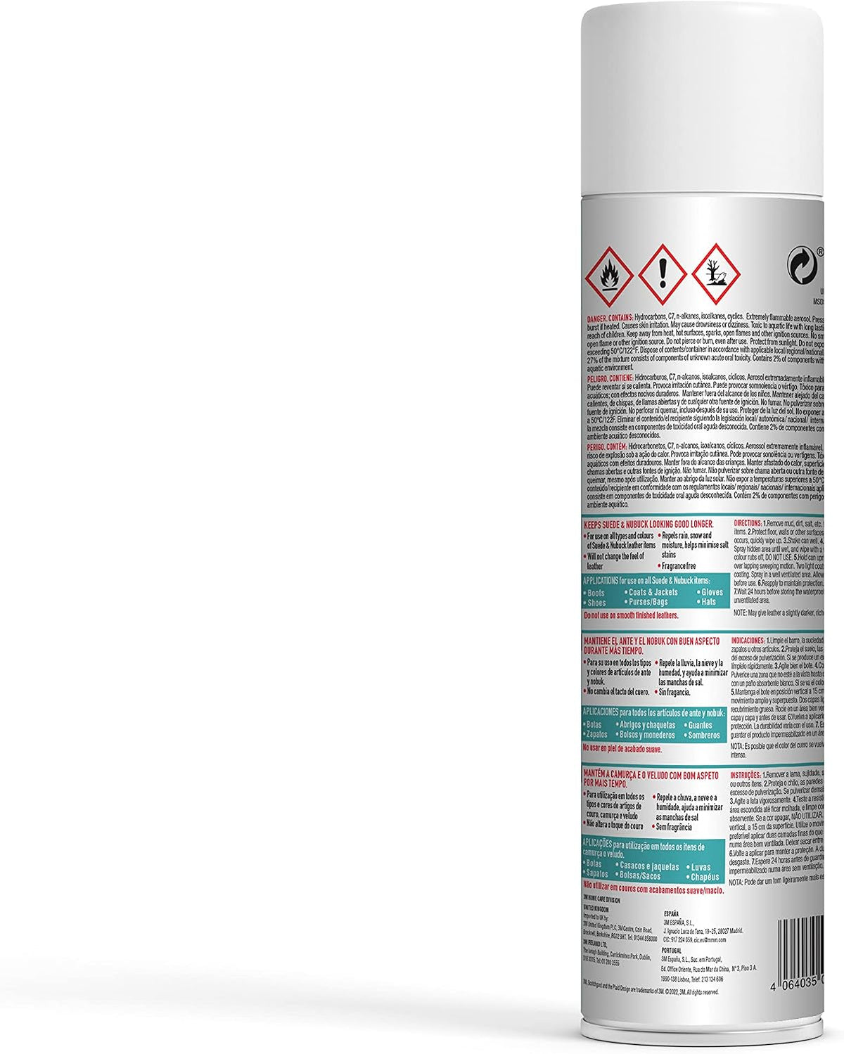 Scotchgard Suede & Nubuck Protector, 2 Cans x 400ml each - Water Repellent Spray, Helps Minimize Salt Stains - For Boots, Shoes, Coats, Gloves & More