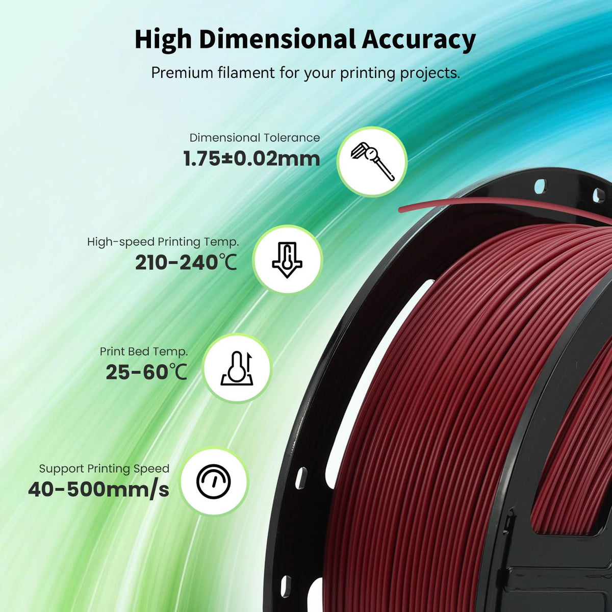 FLASHFORGE 3D Printer Filament, PLA PRO Filament 1.75mm, 1KG Spool (2.2lbs), Dimensional Accuracy +/- 0.02mm for FDM 3D Printers, Better Tenacity & No Knotting (White)