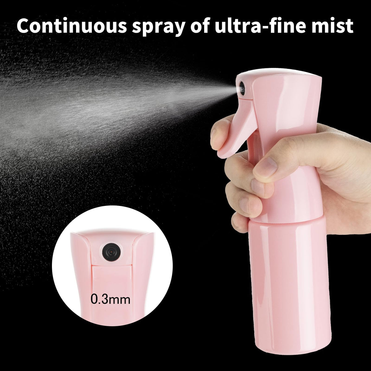 Spray Bottles Continuous Ultra Fine Mist Empty Water Bottles Hairdresser Spray Bottles Salon Hairdresser Hair Tool Water Sprayer (200ML, Mint Green)