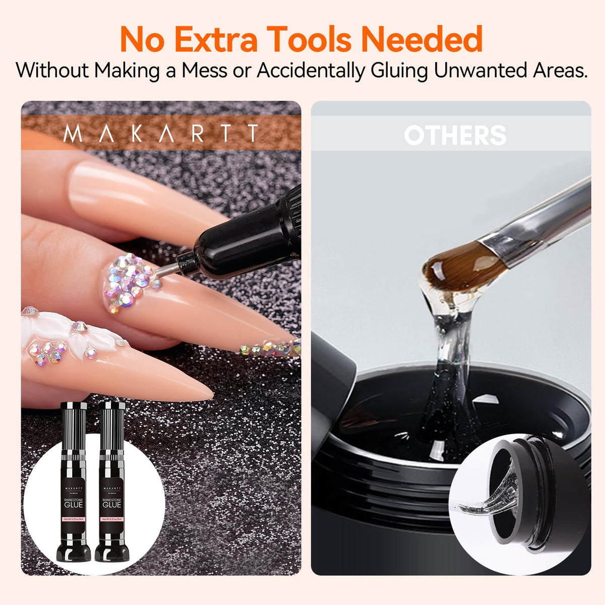 Makartt Nail Glue Extra Strong, New Super Semi Solid for Press-On Nails