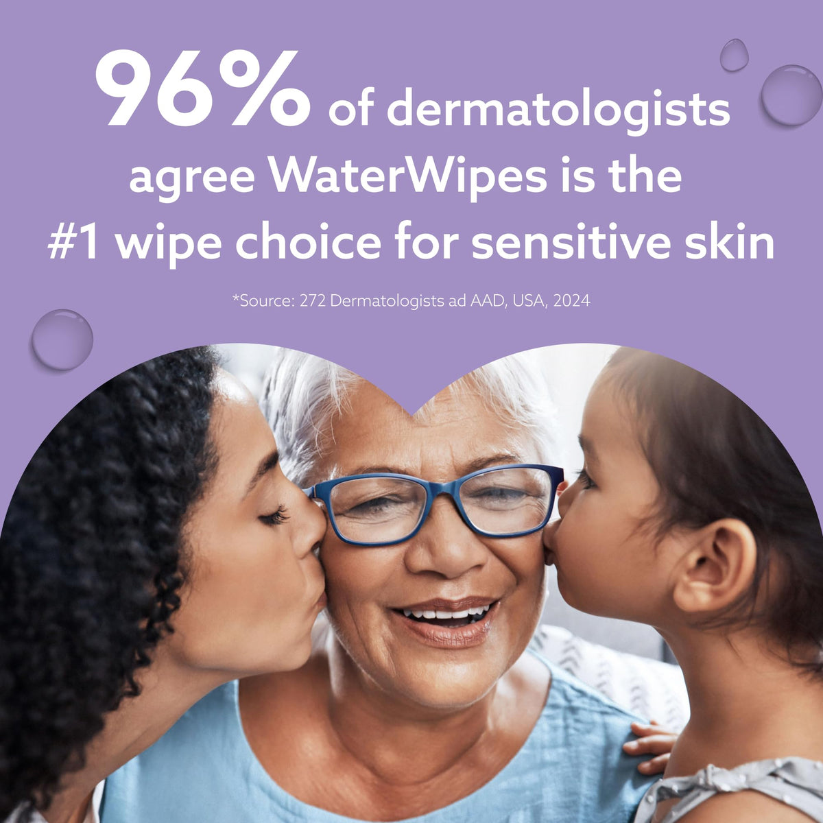 WaterWipes Sensitive+ Soothing Wipes, 99% Water, Unscented, 6 Pack