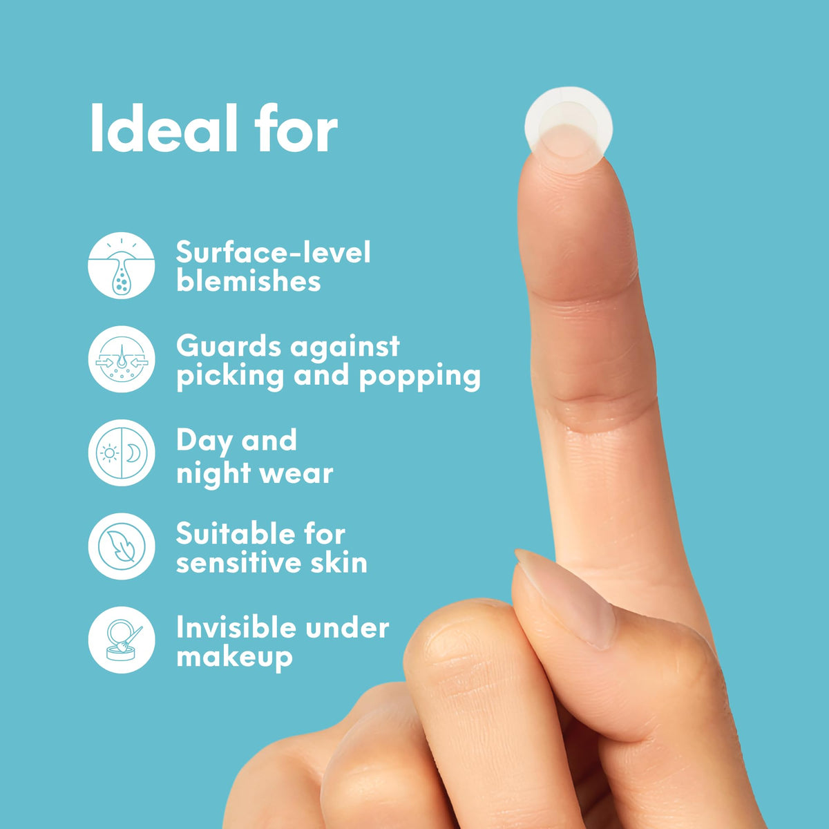 SKIN CHOICE Spot Patches, Invisible Hydrocolloid Pimple Patches, 30 PCs