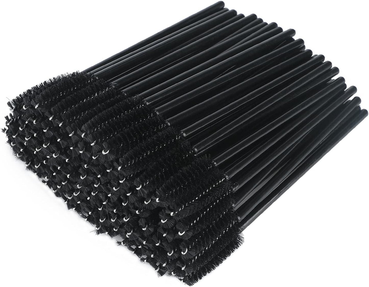 G2PLUS 100 PCS Black Disposable Eyelash Brushes Spoolies: