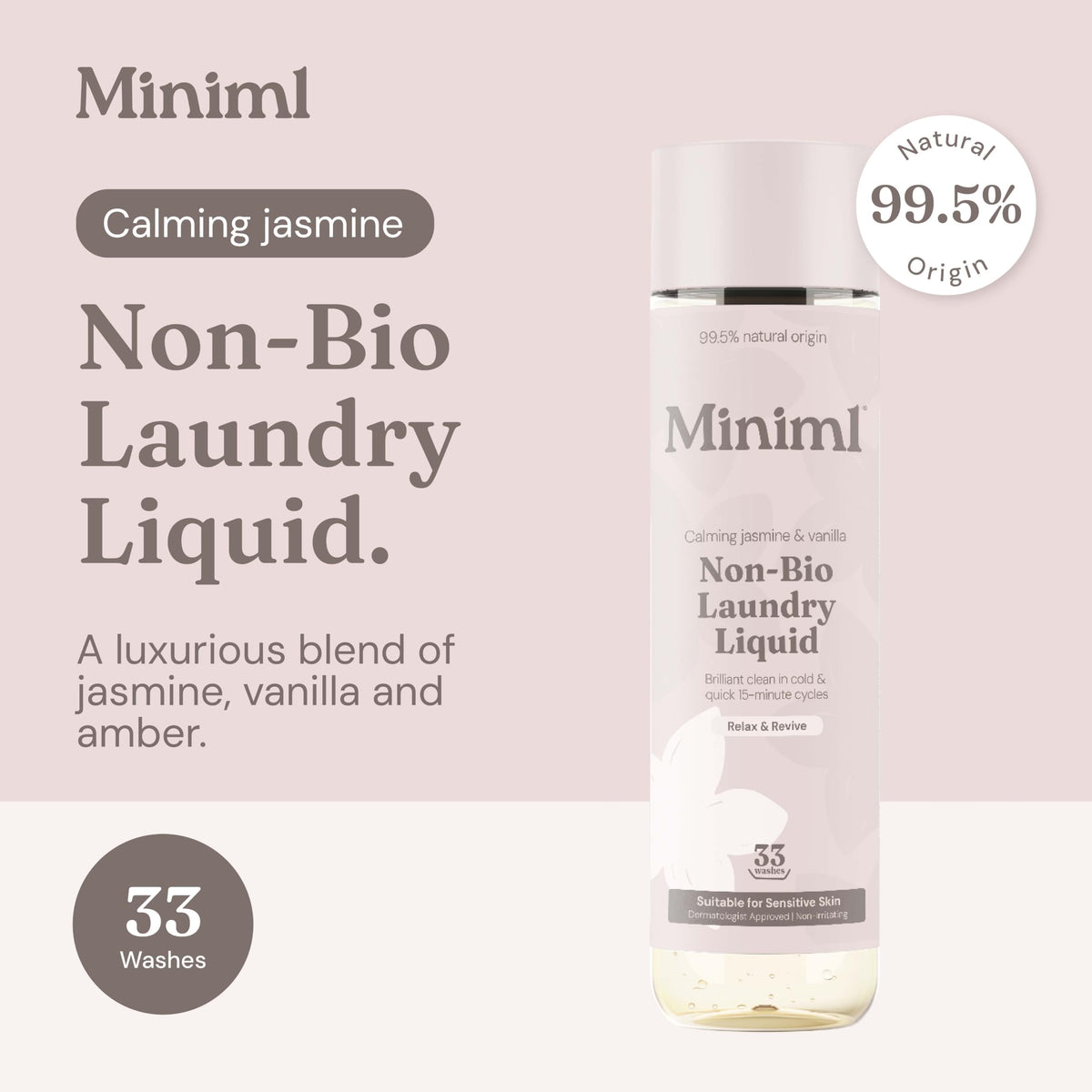 Miniml Eco Laundry Liquid Washing Detergent 5L Refill – Fresh Linen