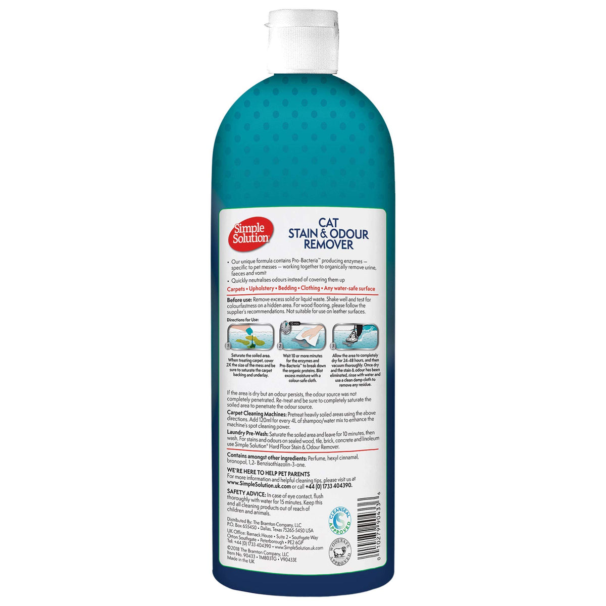 Simple Solution Pet Stain and Odour Remover for Cats 4 litre