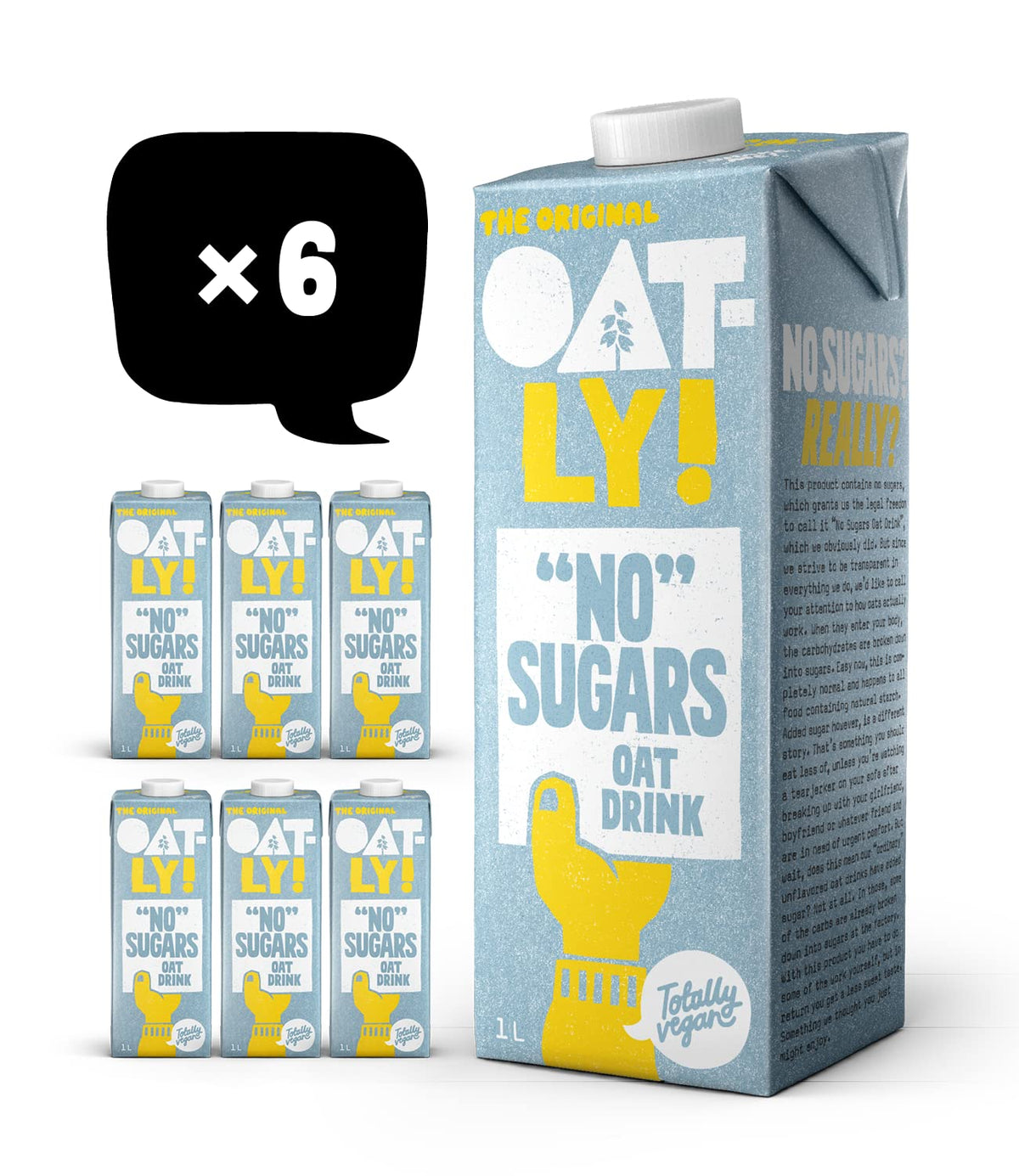 Oatly Whole Oat Drink 1 Litre (Pack of 6)