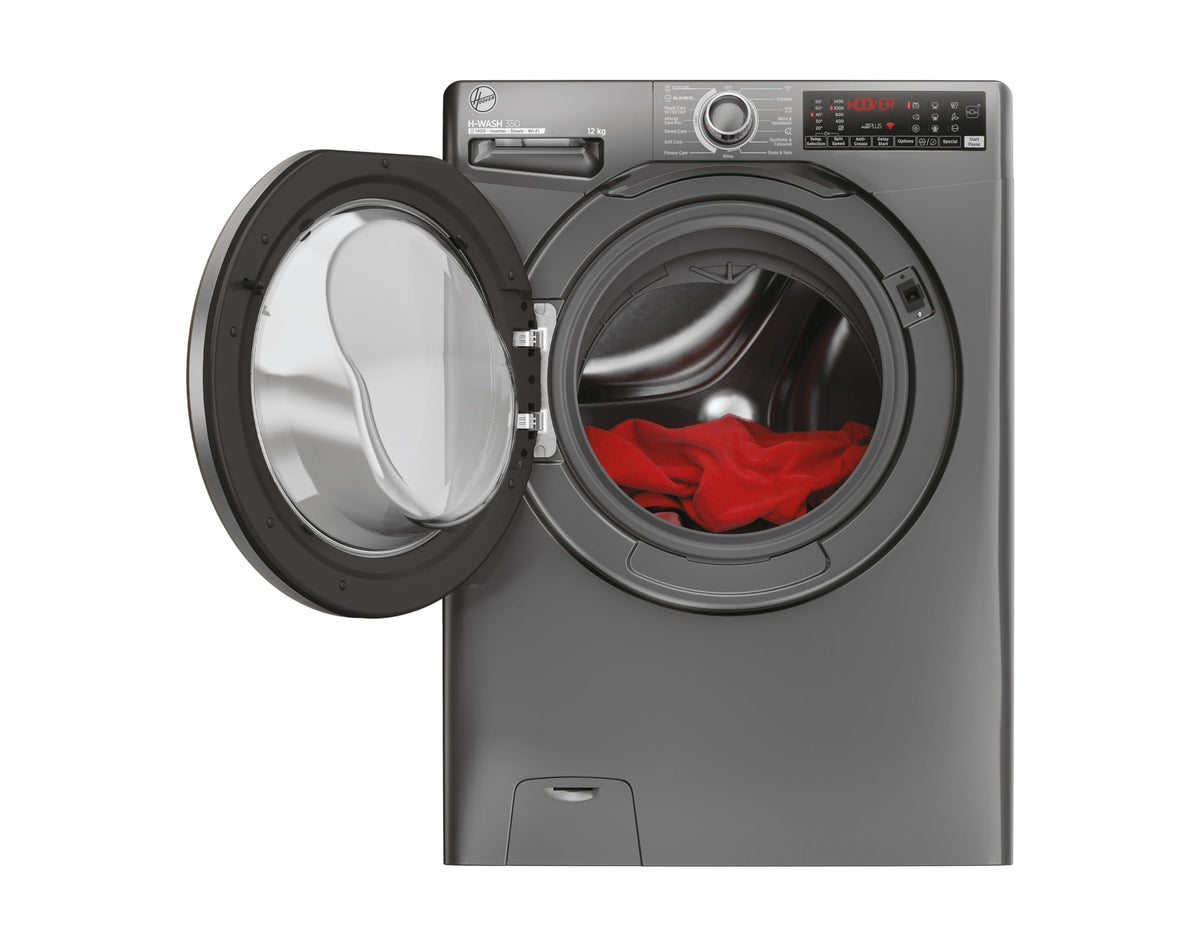 Hoover H-WASH 350 9kg Freestanding Washing Machine, 1400 RPM, A Rated, ECO-Power Inverter Motor, hOn App, 60 Programmes, Eco Doser, Power Care System, White, 60x53x85 cm - H3WPS496TAMB6-80