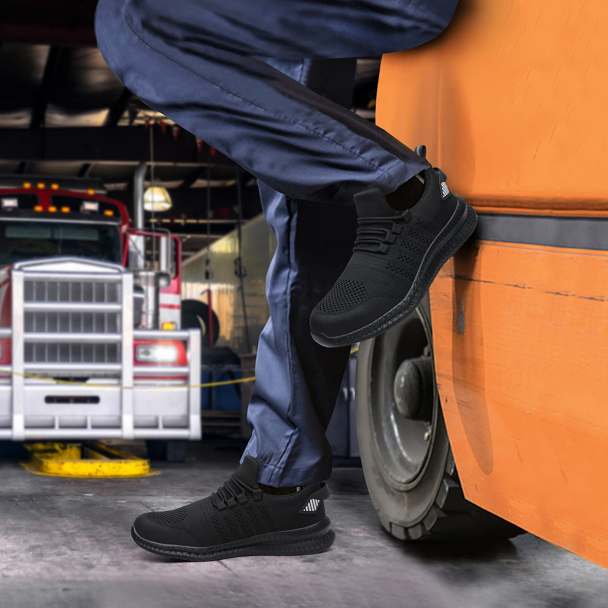 Safety Trainers Men Steel Toe Cap Trainers Work Safety Shoe