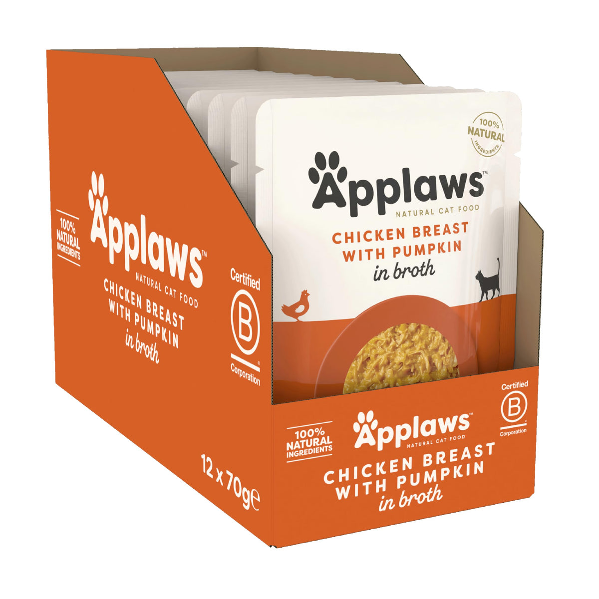 Applaws Tuna & Pacific Prawn Pouch 70G 12PK (Broth), Transparent
