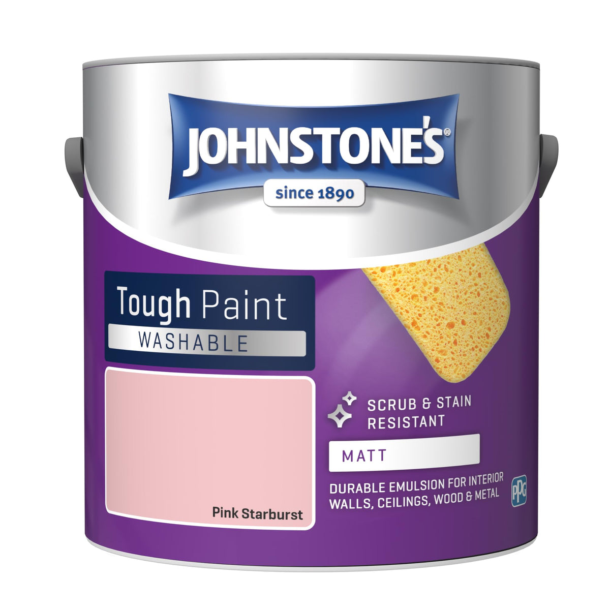 Johnstone's - Washable Matt Wall & Ceiling Paint - Rosebud - 2.5L