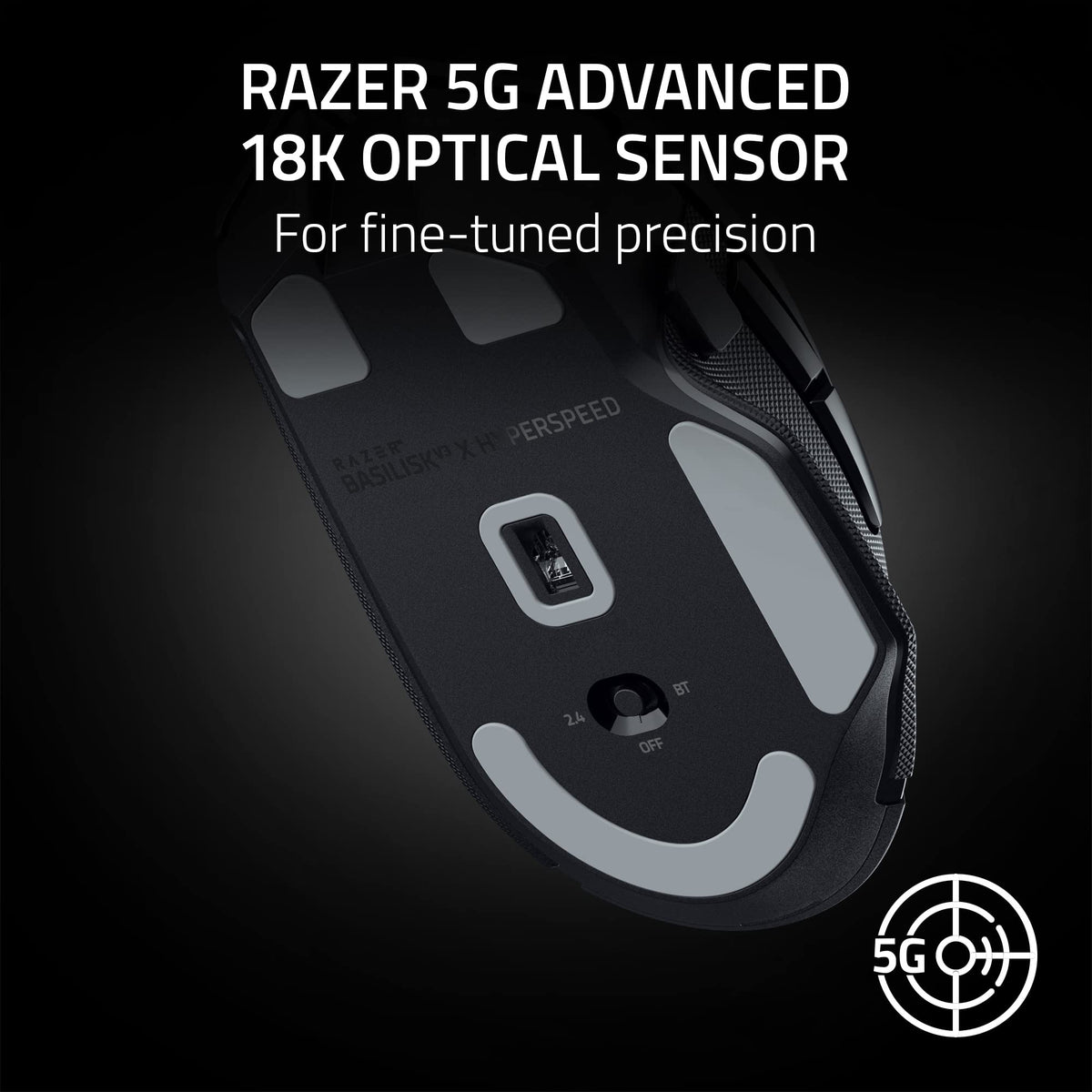 Razer Basilisk V3 - Wired Customisable Gaming Mouse (10+1 Programmable Buttons, HyperScroll Tilt Wheel, 11 Chroma RGB Lighting Zones, Optical Mouse Switches, Focus+ 26K DPI Optical Sensor) Black