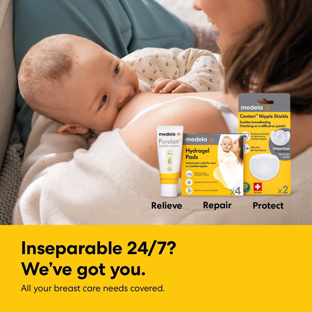Medela Silicone Contact Nipple Shields, Soft Ultra-Thin Design, Made Without BPA, 1 Pack of 2 Shields (16 mm) and Case