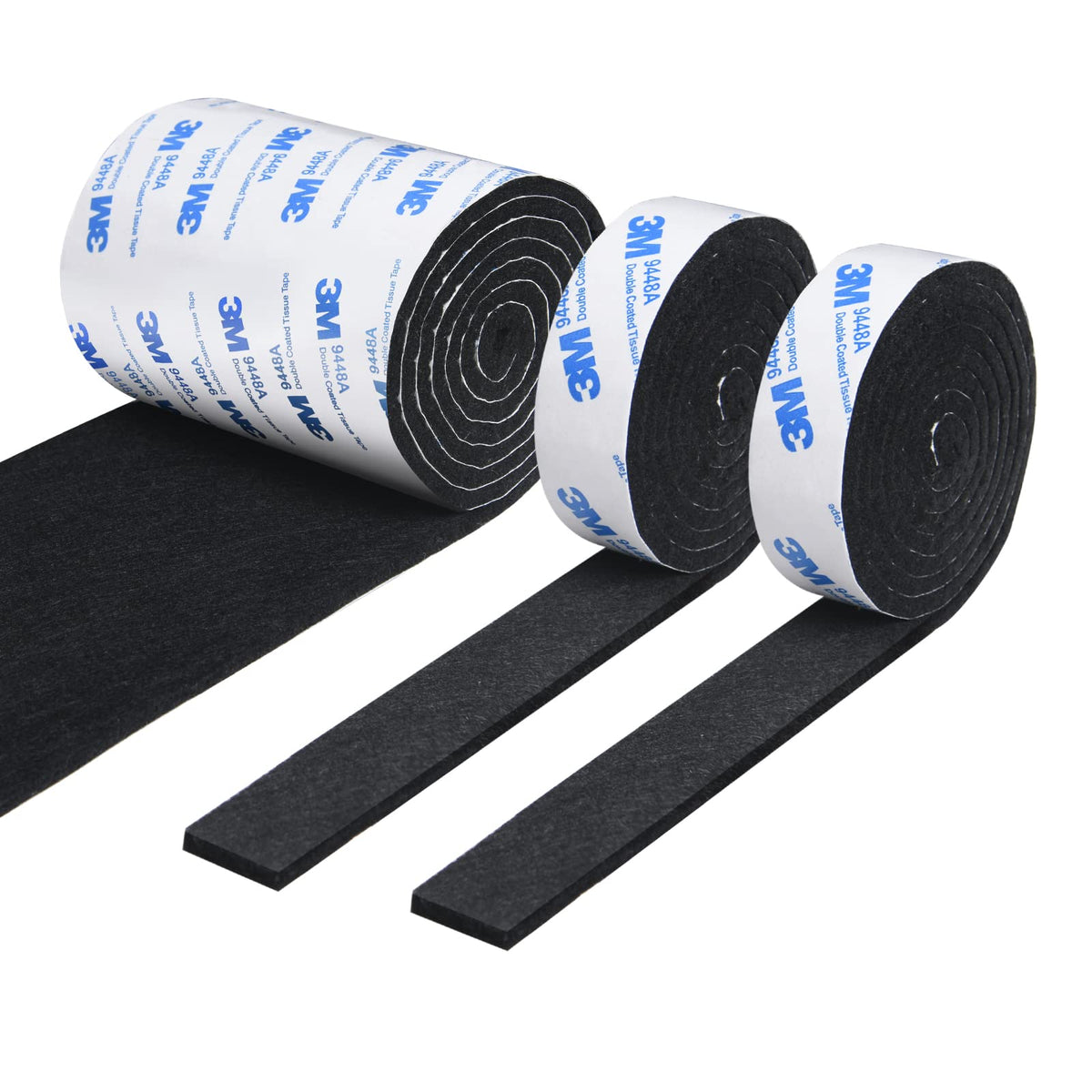 Vicloon Furniture Pad, 3 Rolls Floor Protectors for Furniture Feet (120x10x0.5cm+120x2x0.5cmx2), Felt Pads Tailorable for Chair Feet Legs, Tiled, Cabinet, Hardwood Floor Protectors(Brown)