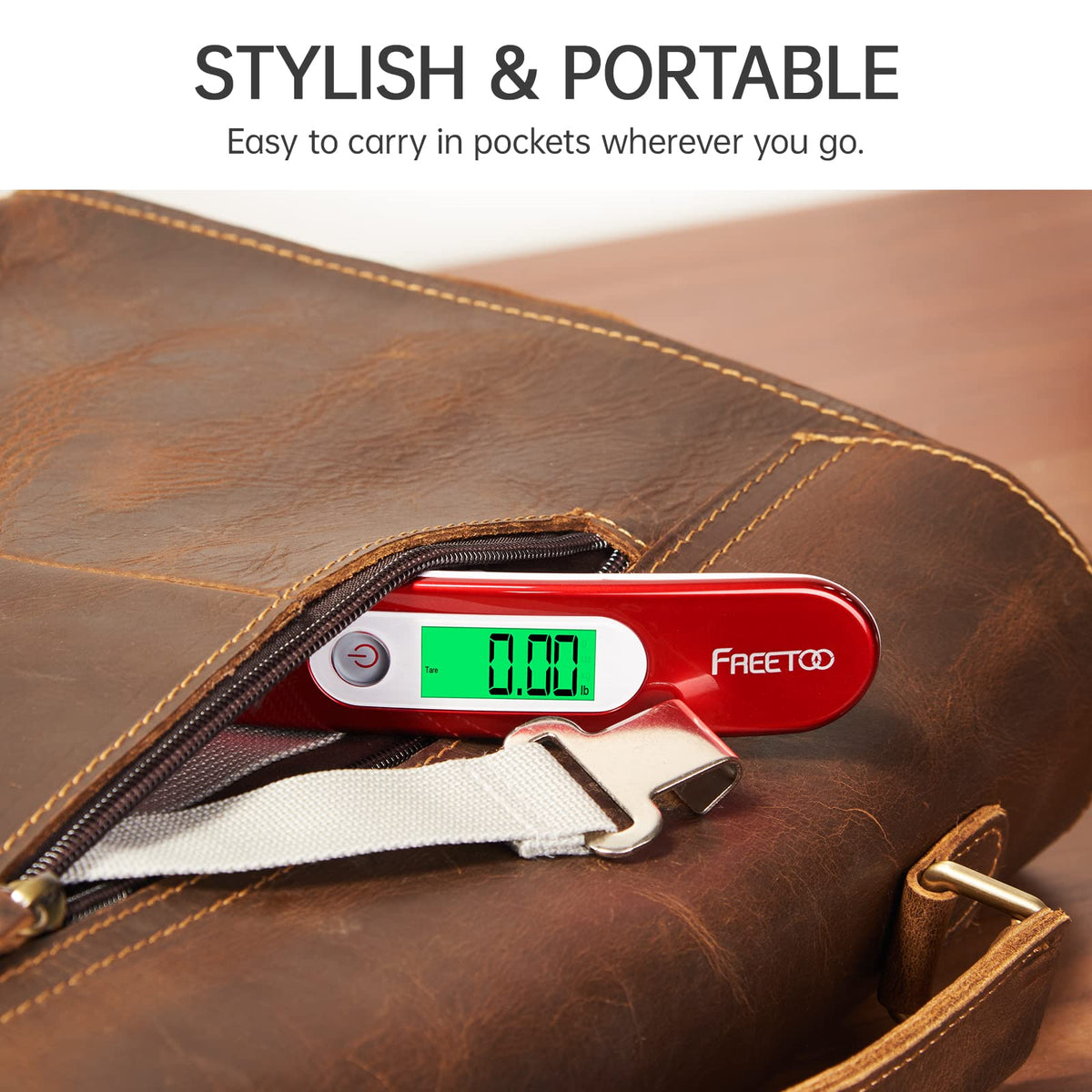FREETOO Luggage Scale with Tare Function 110 Lb/ 50Kg Capacity, Black
