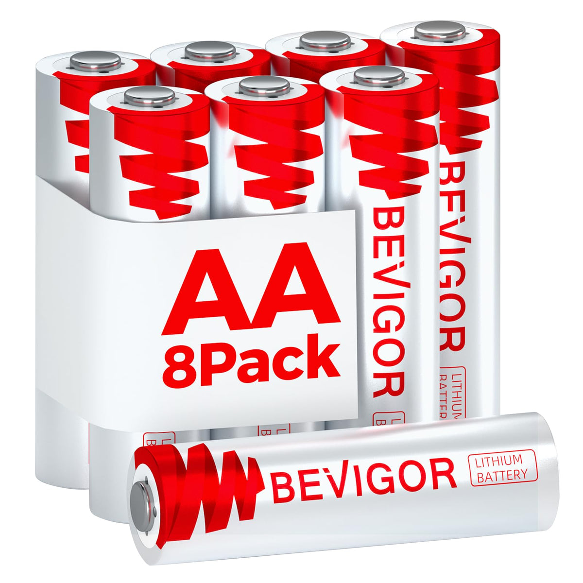 BEVIGOR Lithium AA Battery Pack of 4