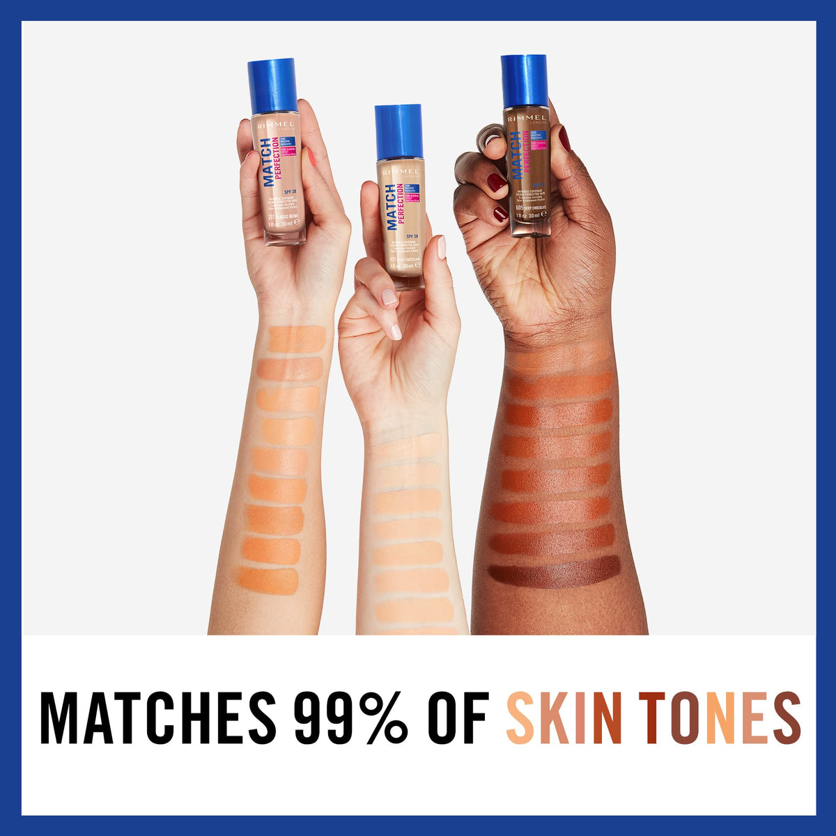 Rimmel London Match Perfection Foundation SPF20, 200 Soft Beige