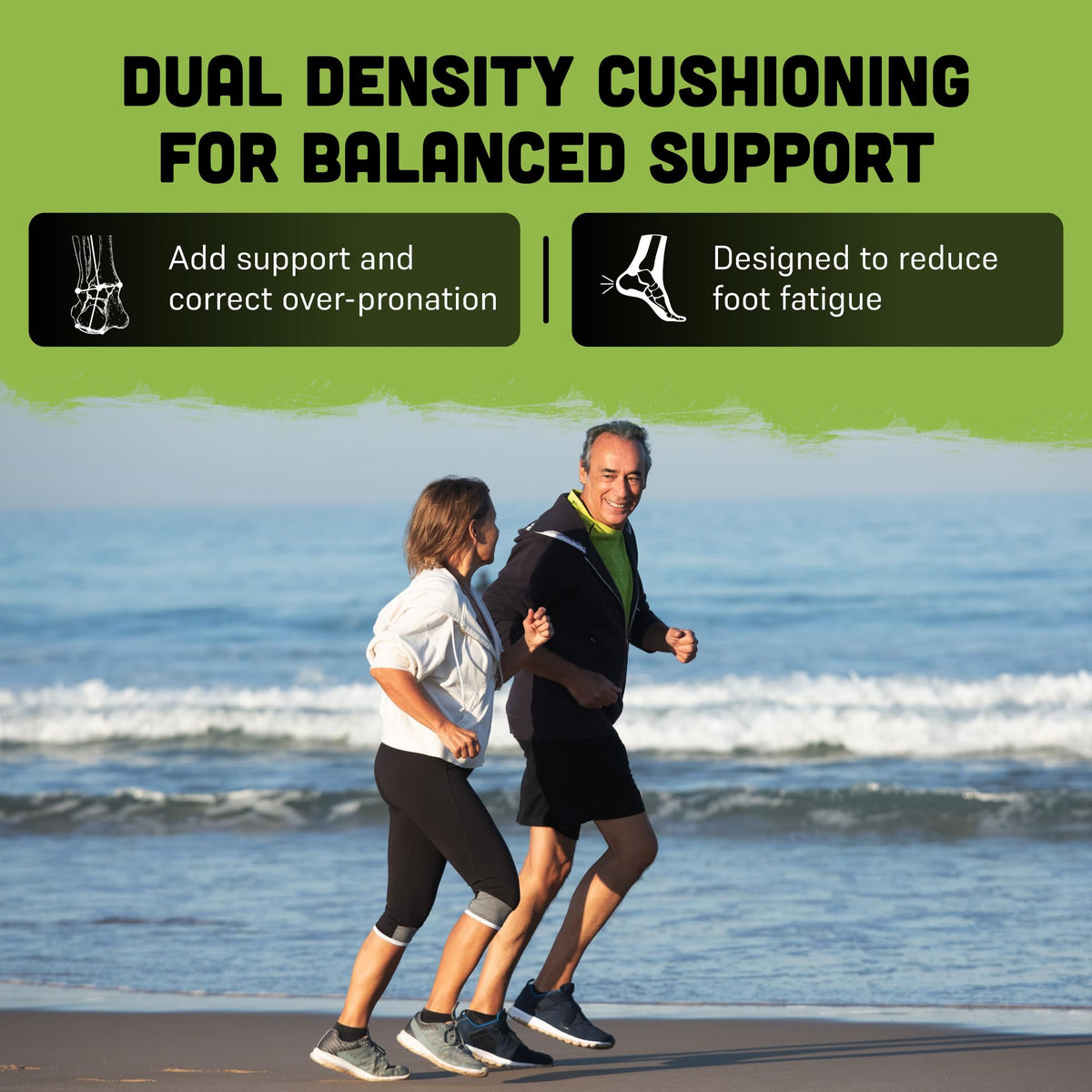 PRO 11 WELLBEING Plantar Series Orthotic Insoles Fallen Arches, Plantar Fasciitis, with Arch Support