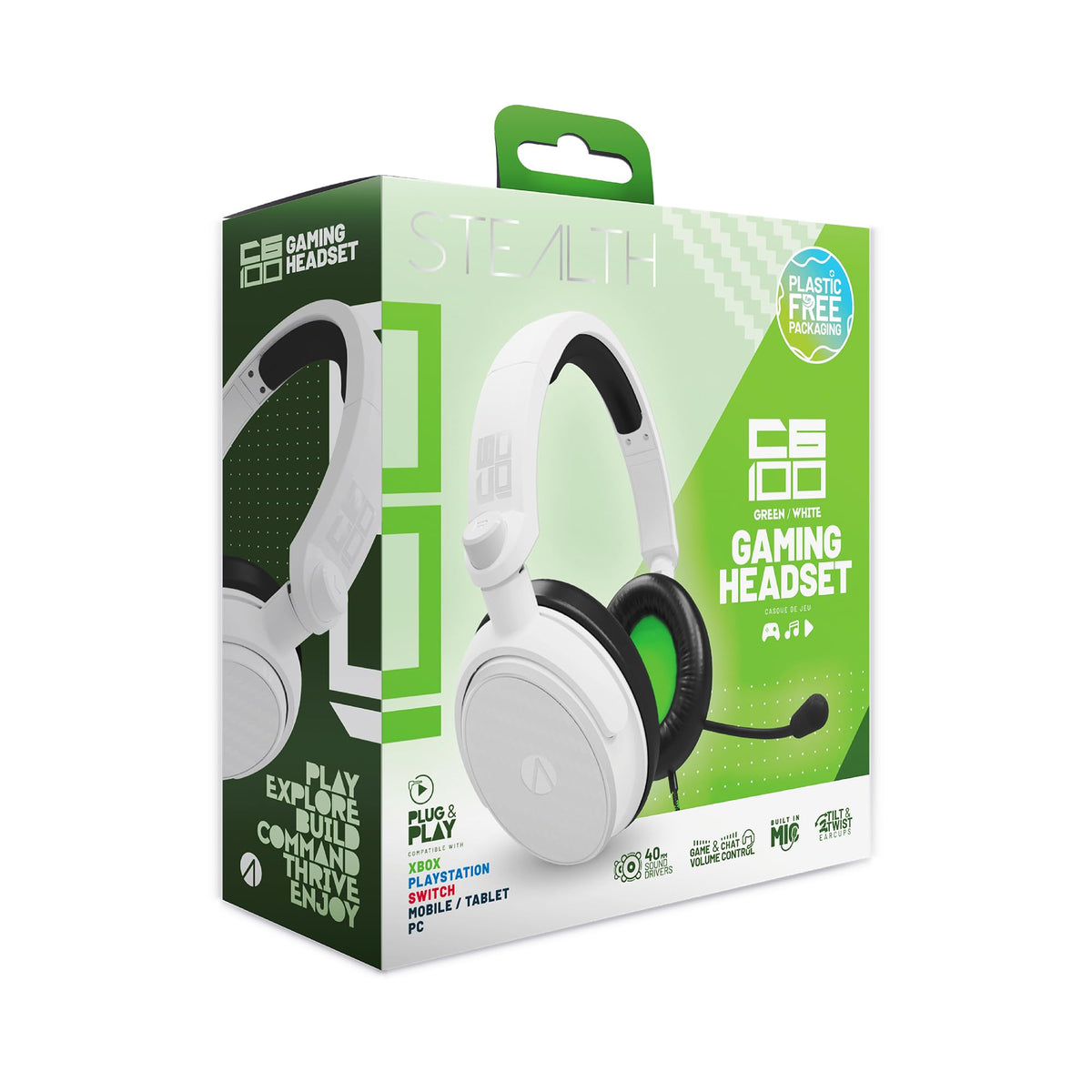 STEALTH C6-100 Gaming Headset Range (Green)