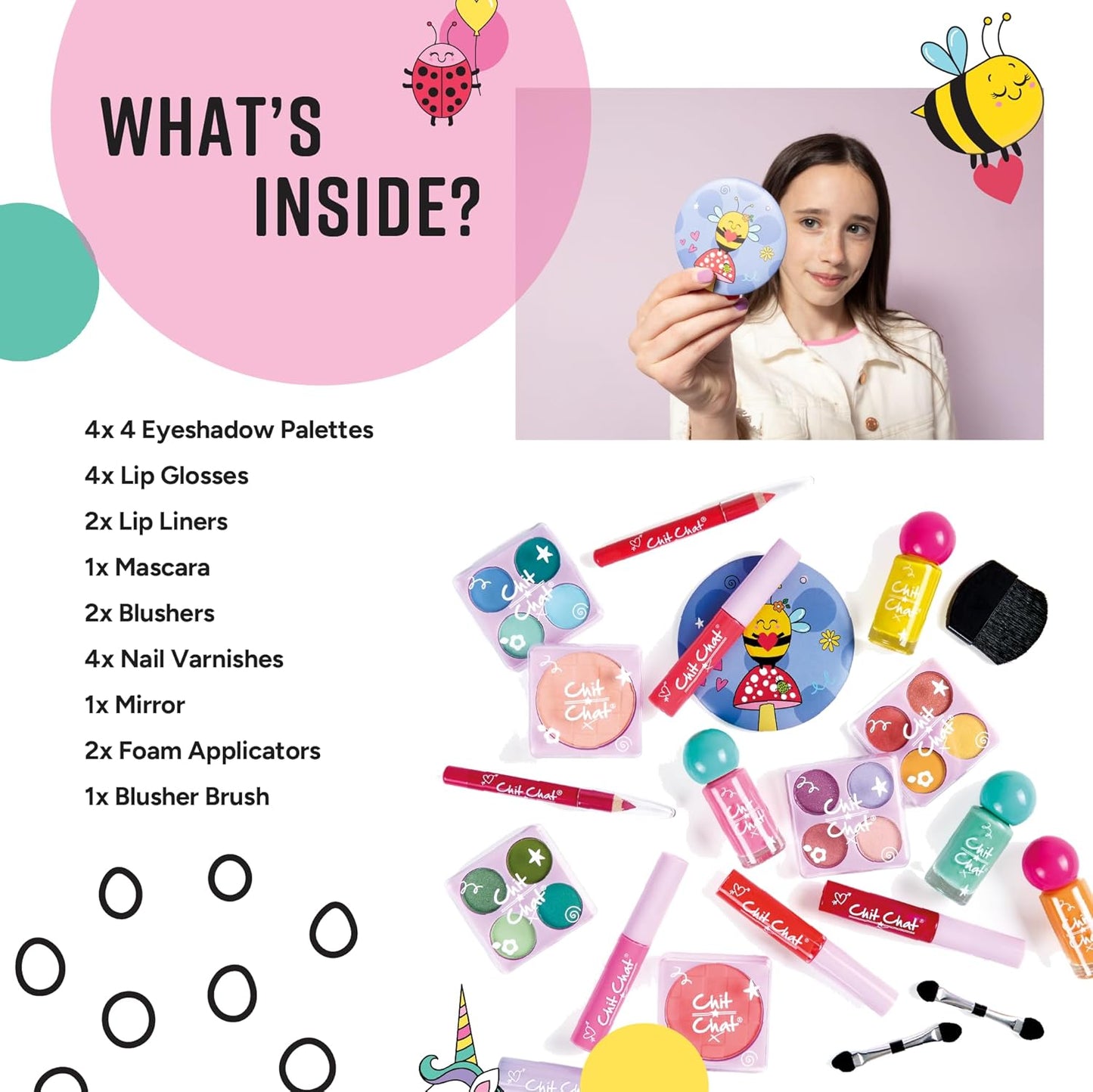 Chit Chat Beauty Box 21pc Makeup Set – The Ultimate Mini Me Makeup & Pamper Set for Little Fashionistas!