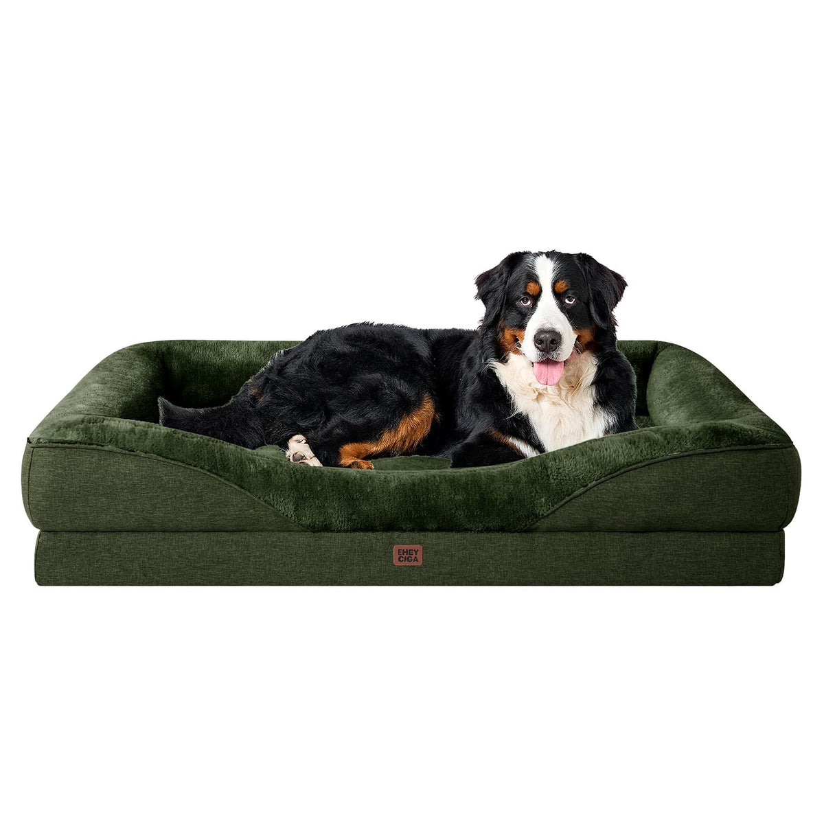 EHEYCIGA Memory Foam Orthopedic Dog Beds Large, 91x68x17cm, Dark Grey