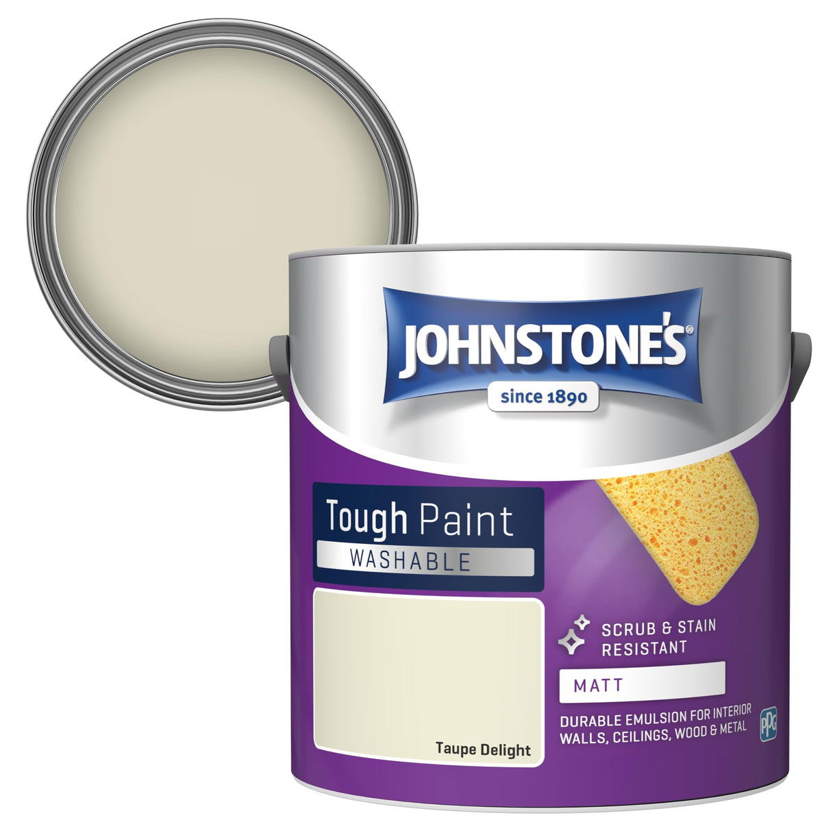 Johnstone's - Washable Matt Wall & Ceiling Paint - Rosebud - 2.5L