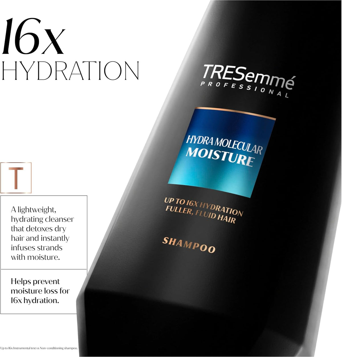 TRESemmé Hydra Molecular Moisture Shampoo, 400 ml
