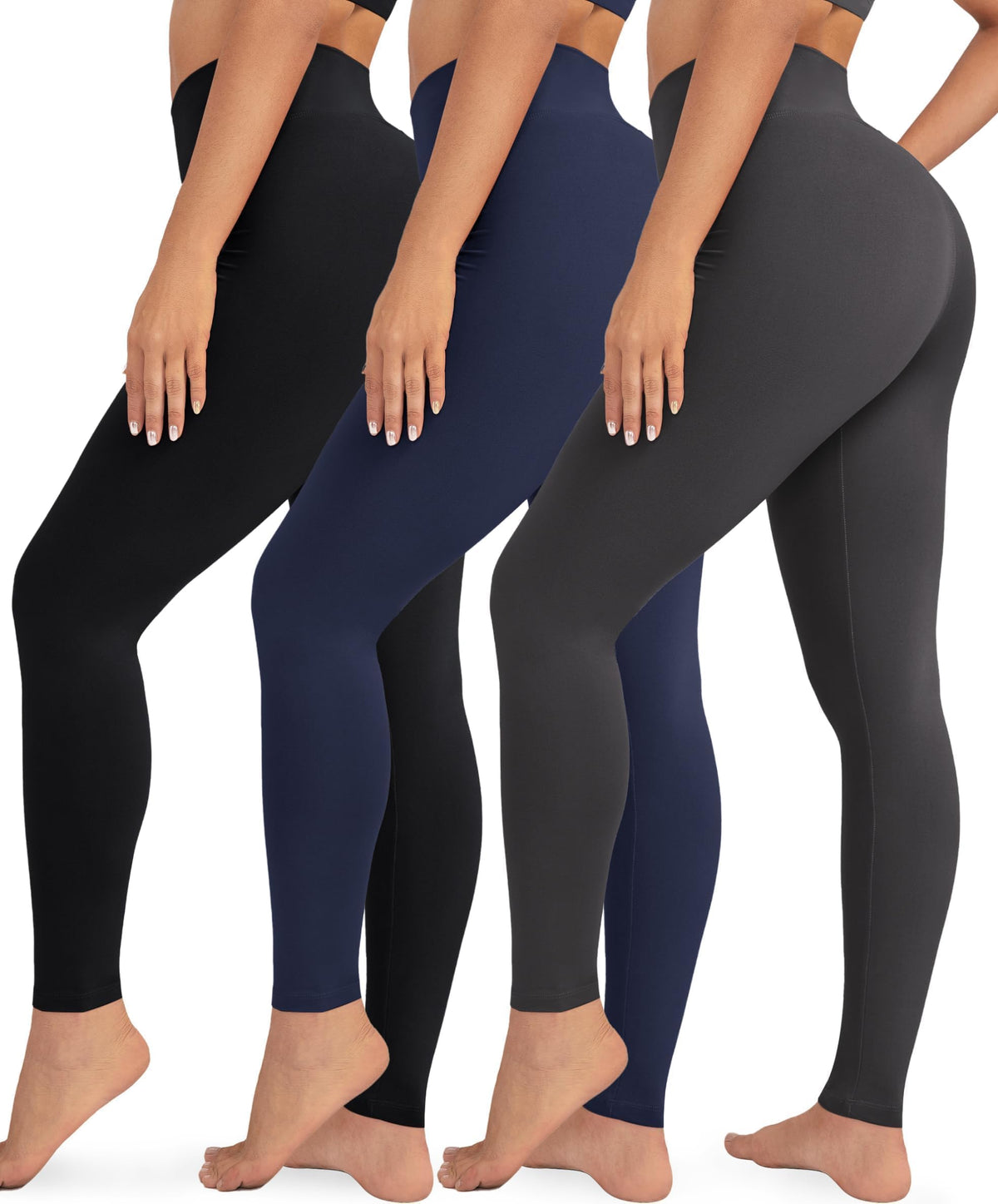 VALANDY Creamlush 3 Pack High Waisted Leggings for Women