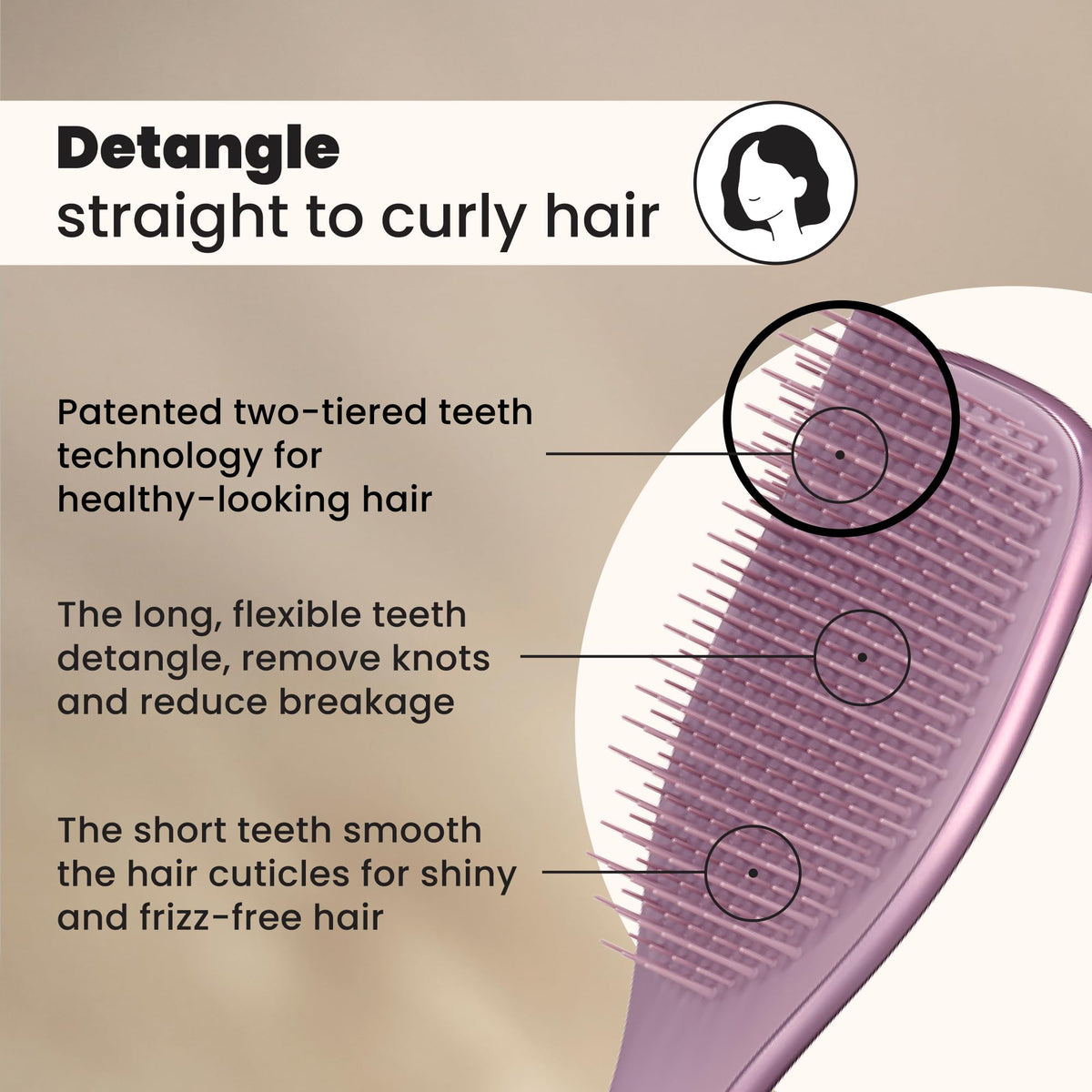 Tangle Teezer The Ultimate Detangler Straight to Curly Hairbrush