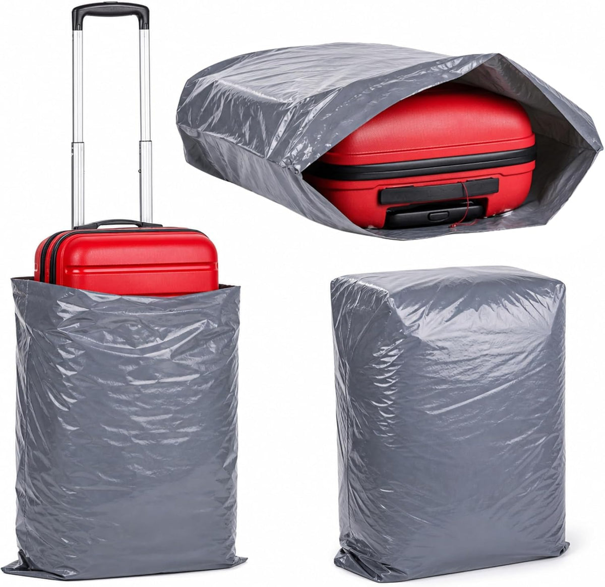 Large Postage Bags for Clothes Vinted - 25 Packs 17x24 Inch Mailing Bags, Self Seal Waterproof Parcel Bag - Heavy Duty Grey Poly Mailers for Packaging, Shipping & Delivery - (432 x 610 mm)