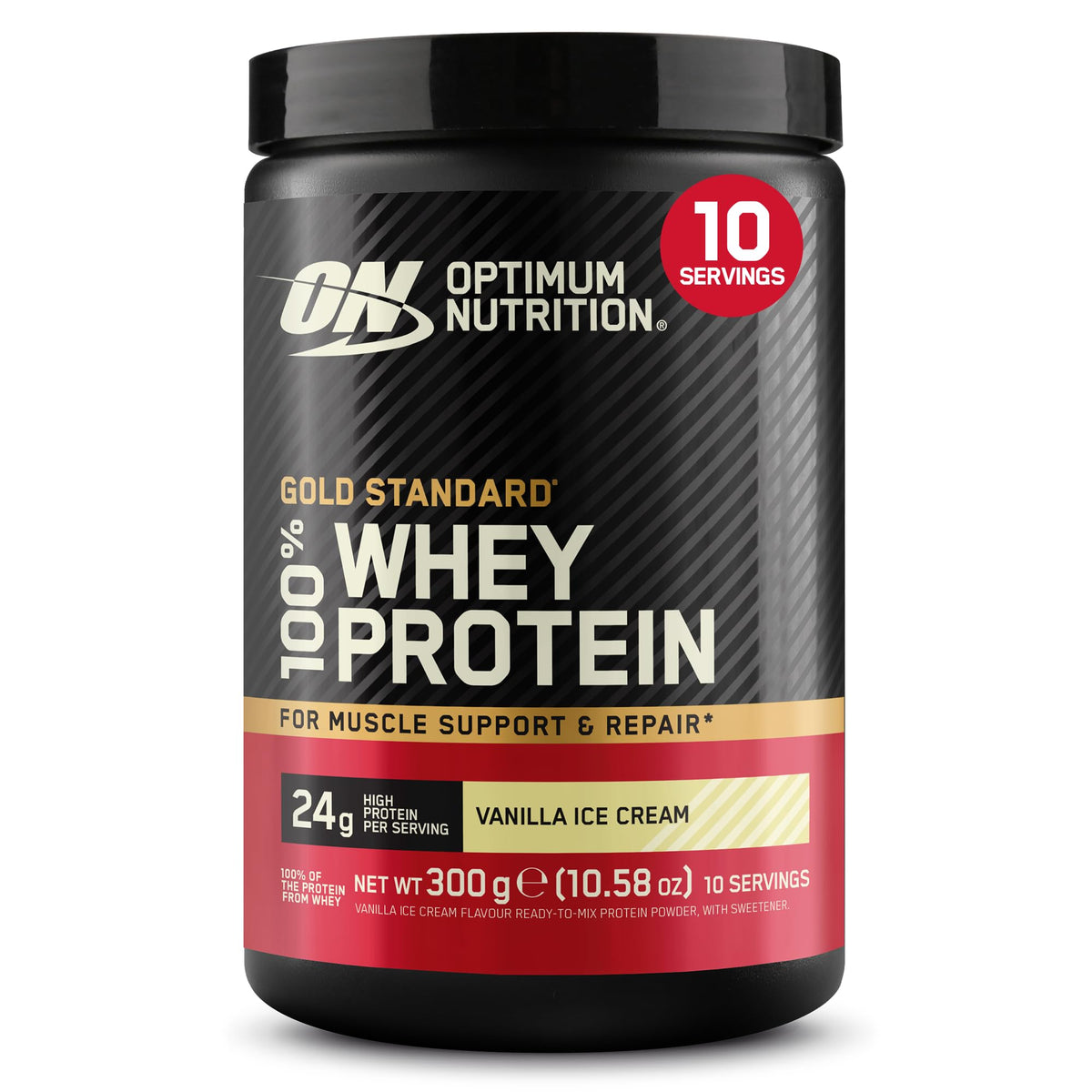 Optimum Nutrition Gold Standard 100% Whey Muscle Building and Recovery Protein Powder With Naturally Occurring Glutamine and BCAA Amino Acids, Double Rich Chocolate Flavour, Pack of 24, 24 x 31g