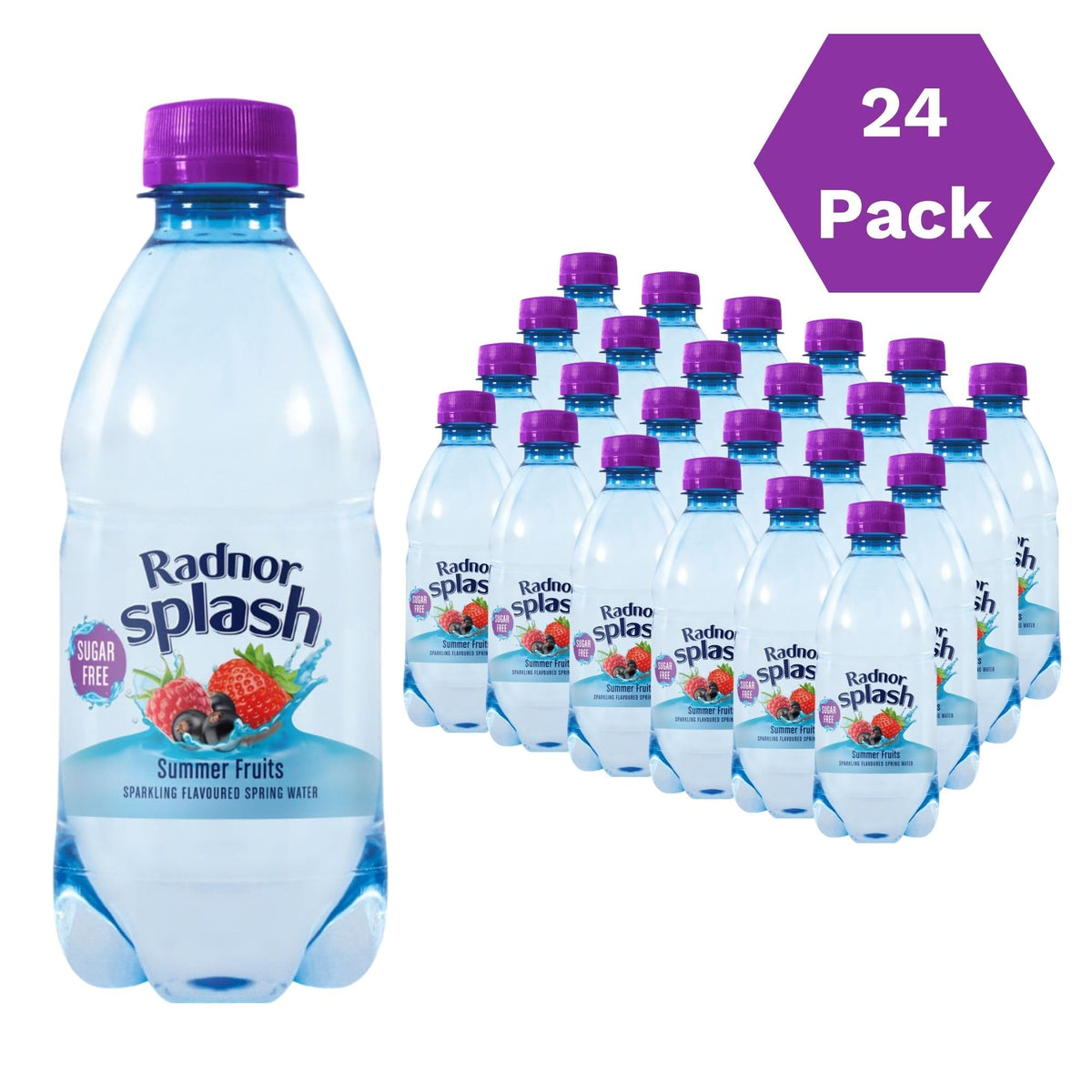 Radnor Splash Flavoured Water Sugar Free 500ml - Pack of 24 (Strawberry)