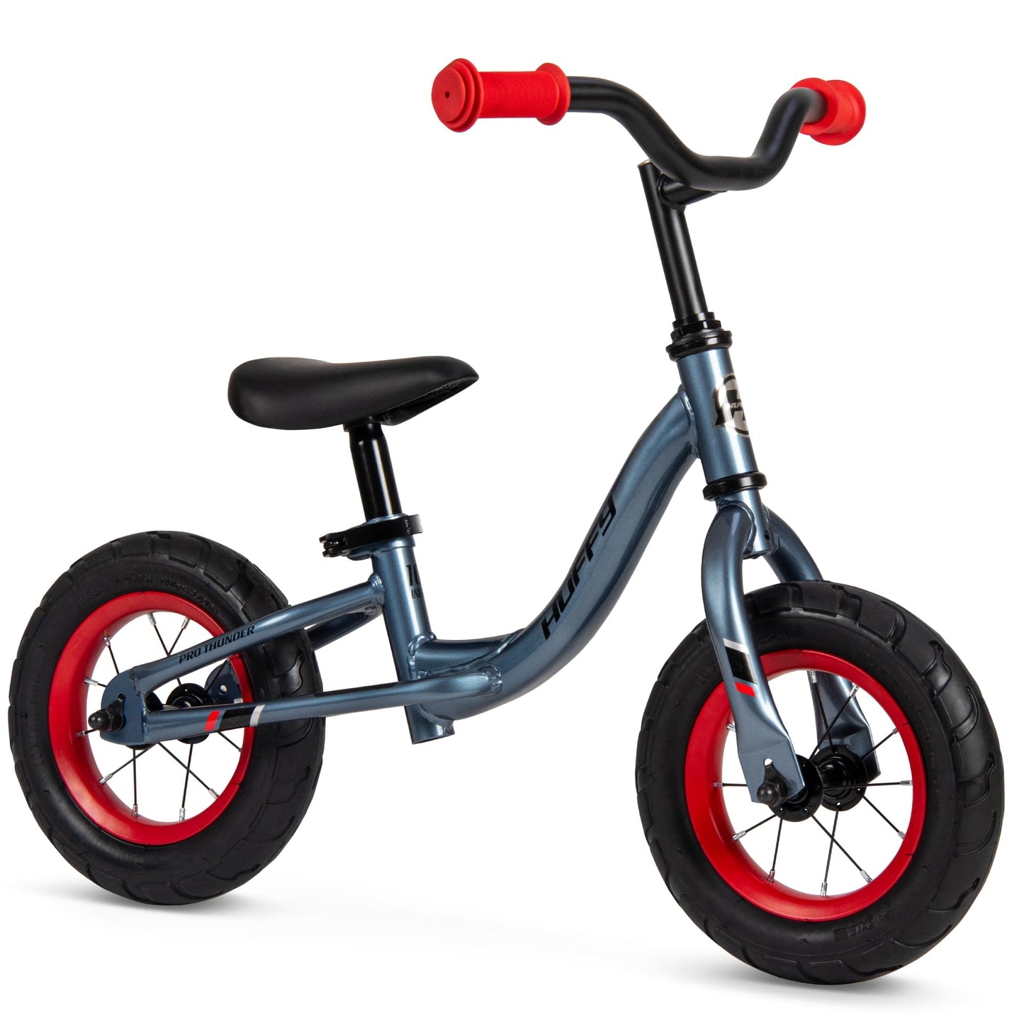 Huffy Pro Thunder Kids Bike 16" with Stabilisers, Bell & Handlebar Pad — Green