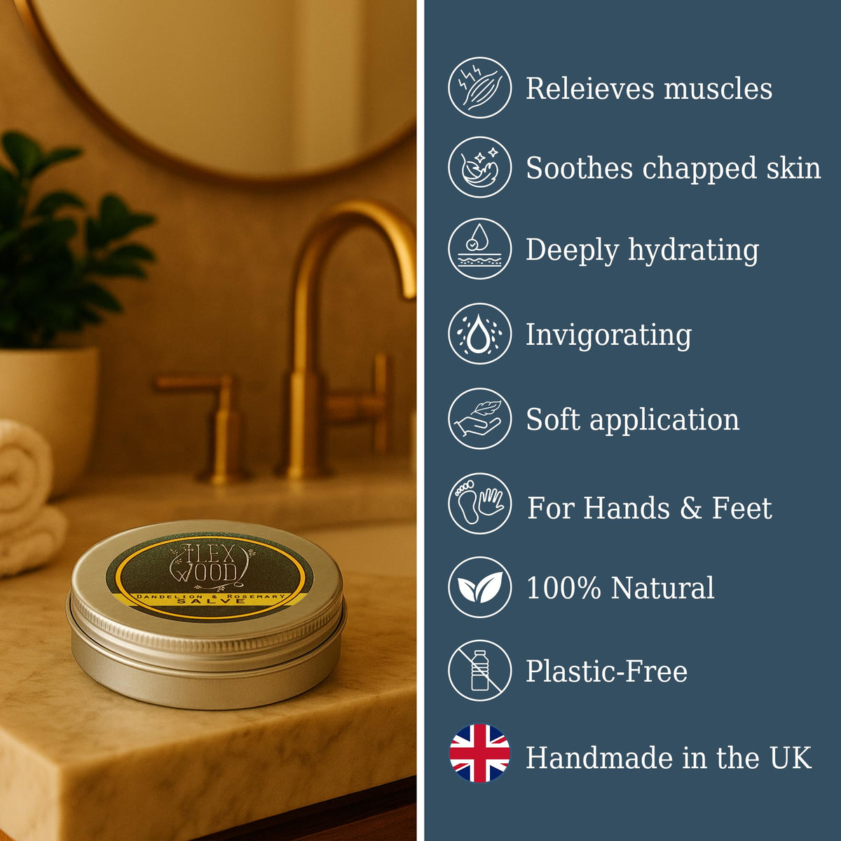 The Ilex Wood - Herbal Salve Gift Set - 100% Natural Handmade, Cruelty & Plastic Free. Skin irritation, scrapes, bites, stings soothes rashes, itching, dry skin, eczema, chapped hands. 3 x 100ml