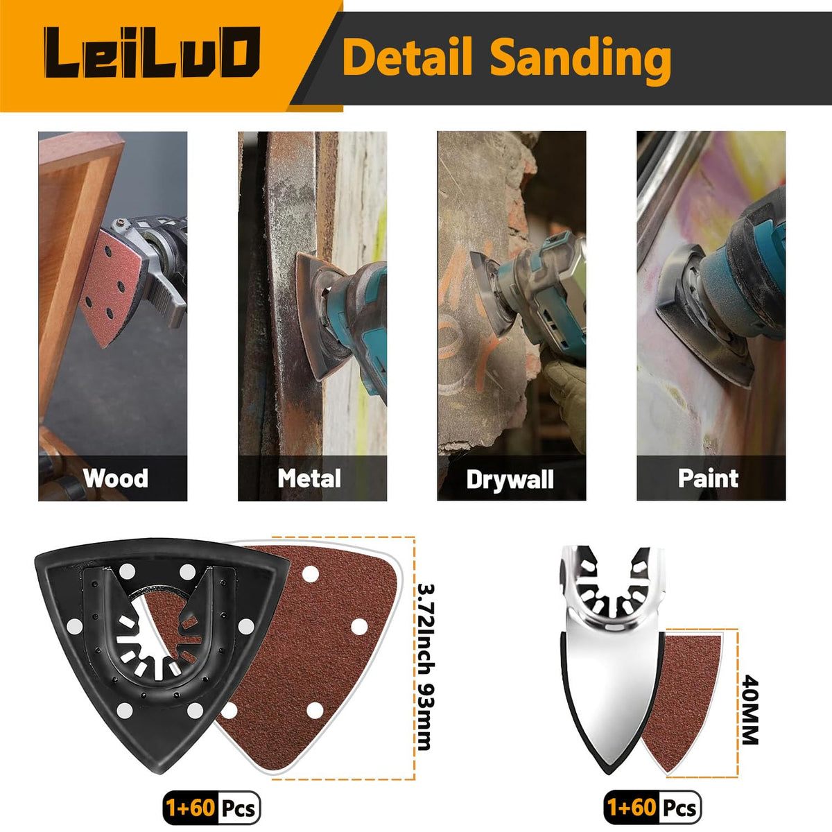LEILUO 6Pcs Multitool Hook Blade, Multi Tool Hook Knife Blade Set