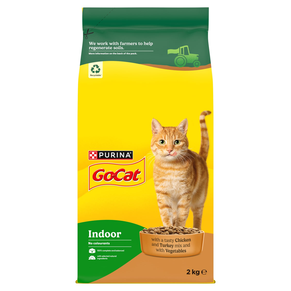 GO-CAT Adult Dry Cat Food Chicken and Duck 10kg Pack