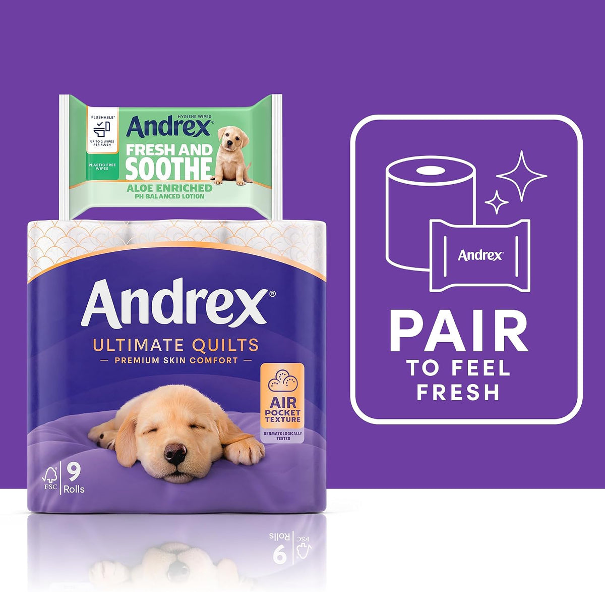 Andrex Ultimate Quilts Toilet Roll - 9 Mega Toilet Rolls
