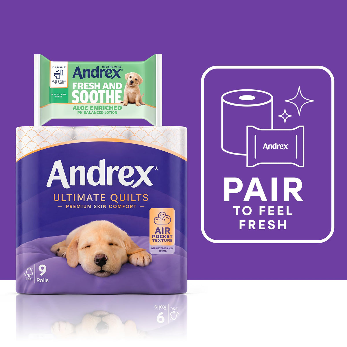 Andrex Ultimate Quilt Toilet Roll - 24 Toilet Rolls, 3-Ply, Bulk Buy