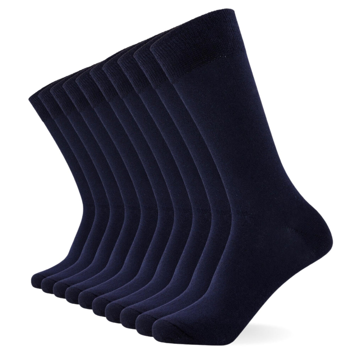 FM London 10-Pack Plain Mens Socks, Soft Cotton Rich Dress Socks Mens 6-11