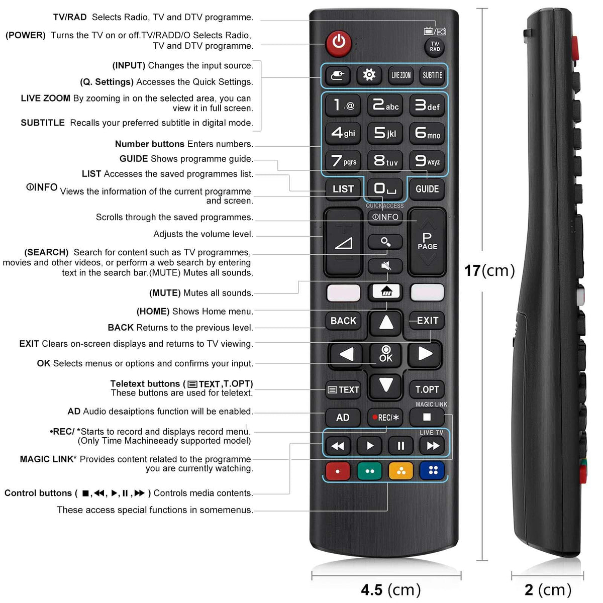 for LG TV Remote, Universal for LG Remote Control Smart TV Replacement