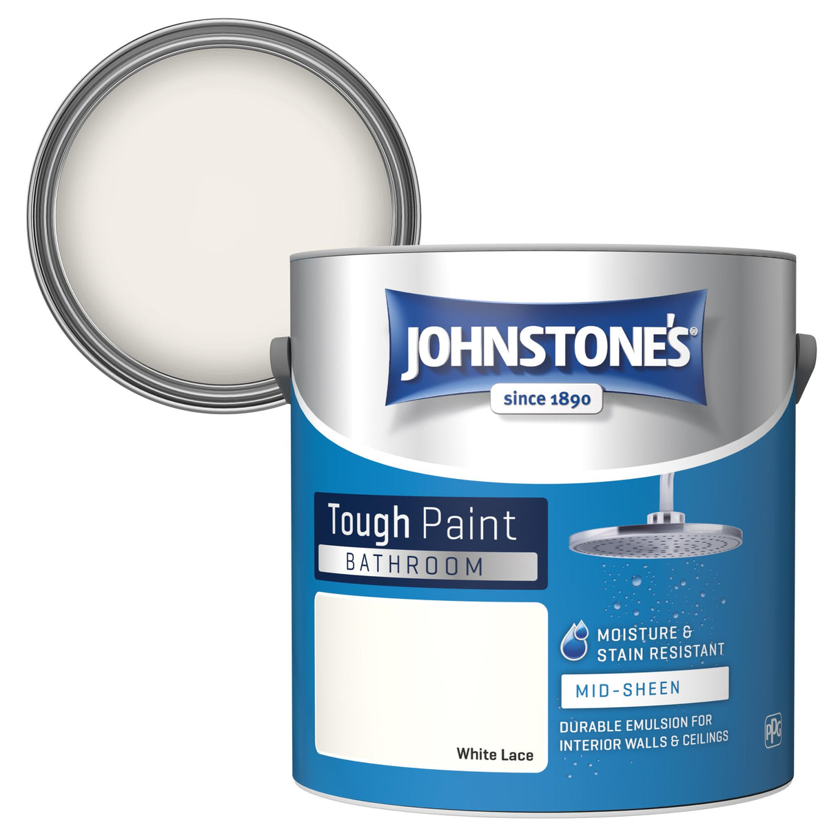Johnstone's - Bathroom Wall & Ceiling Paint - Seashell - 2.5L