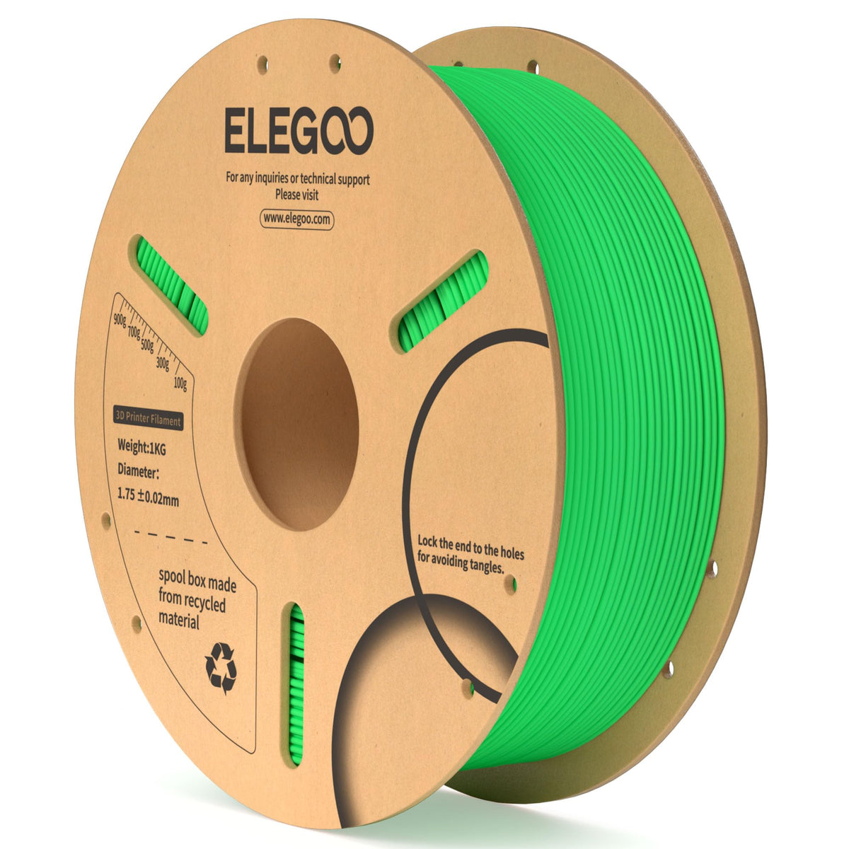 ELEGOO PLA Filament 1.75mm Black 1KG, 3D Filament Dimensional Accuracy +/- 0.02mm, 1kg Cardboard Spool(2.2lbs) 3D Printing Filament Fits for Most FDM 3D Printers