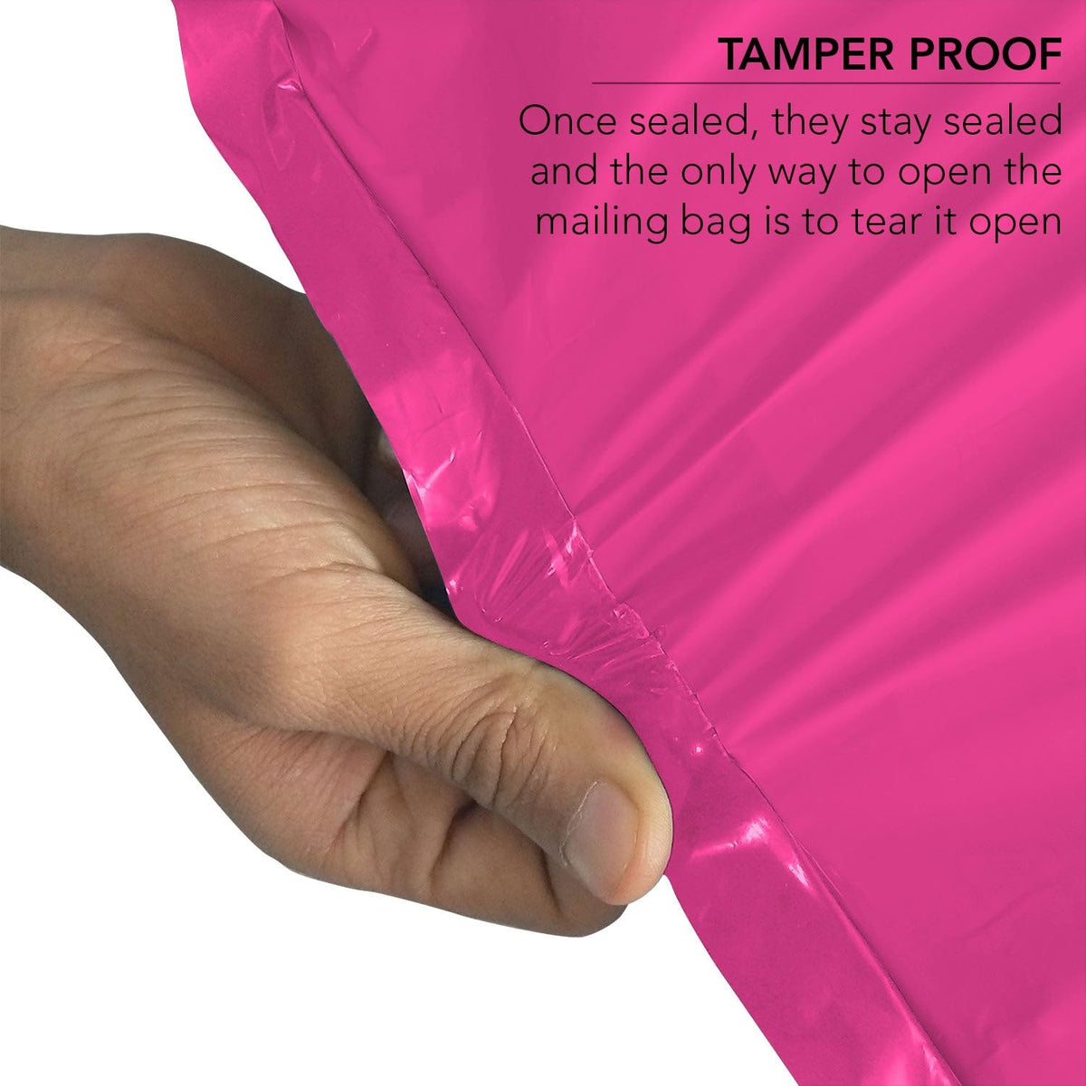 Hot Pink Mailing Bags, iSOUL 50 Pcs Shipping Poly Postal Self Seal Bags in Size 10 x 14 Inch Size Small Mailing Bags Postage Packaging Bags 254mm to 356mm
