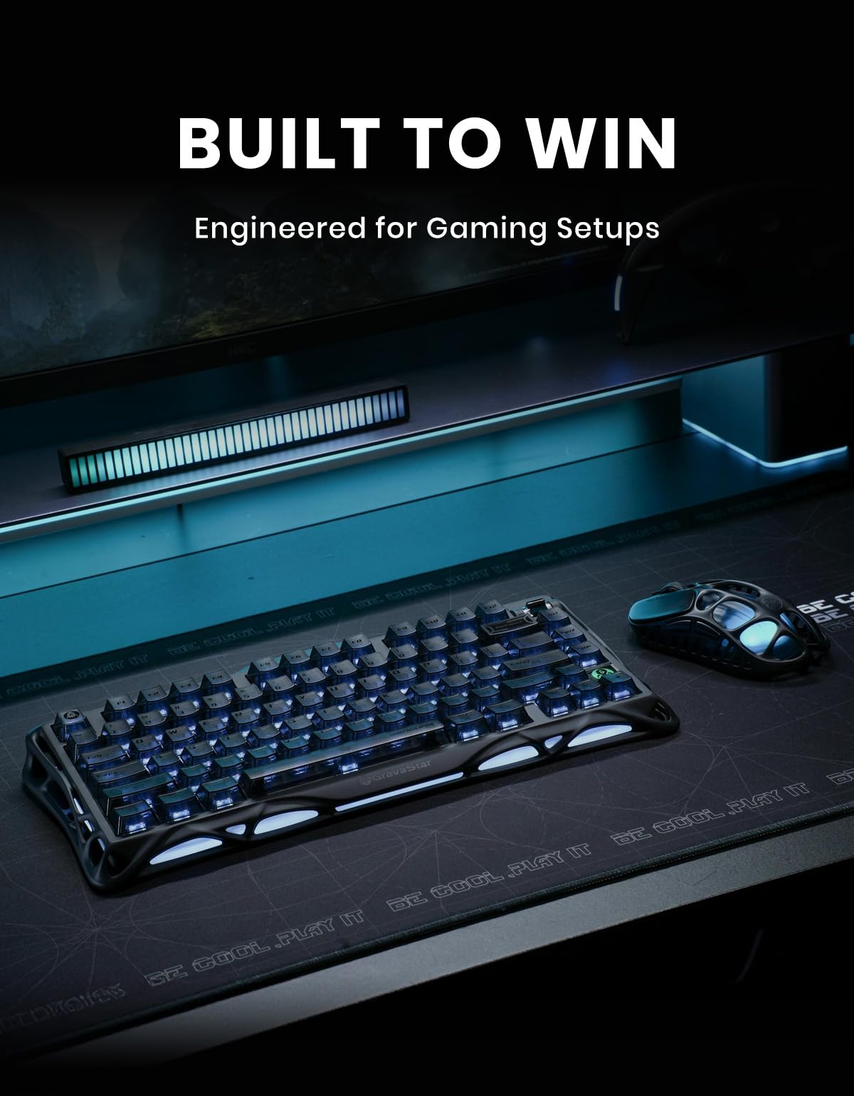 GravaStar Mercury K1 Mechanical Keyboard with Aluminium Frame, 75% Wireless Gaming Keyboard, Hot Swap Custom Keyboard with Button, Gasket, RGB Tri-Mode Keyboard, PBT Keycaps, 8000 mAh White