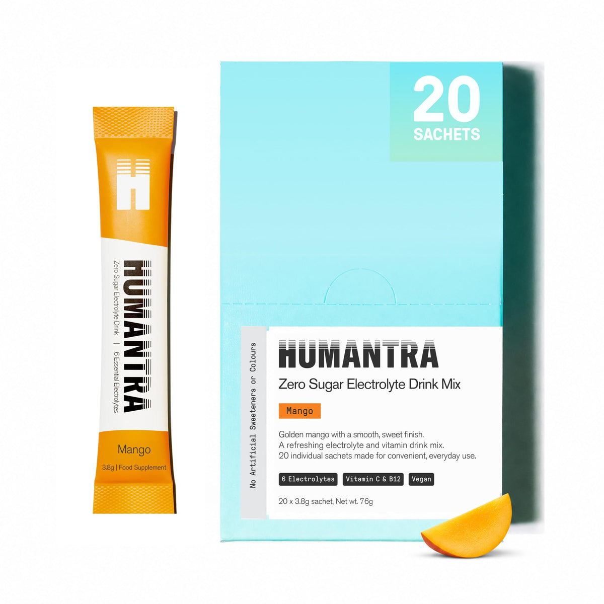 Humantra Electrolytes Powder Hydration Sachets - Himalayan Lime, 20ct