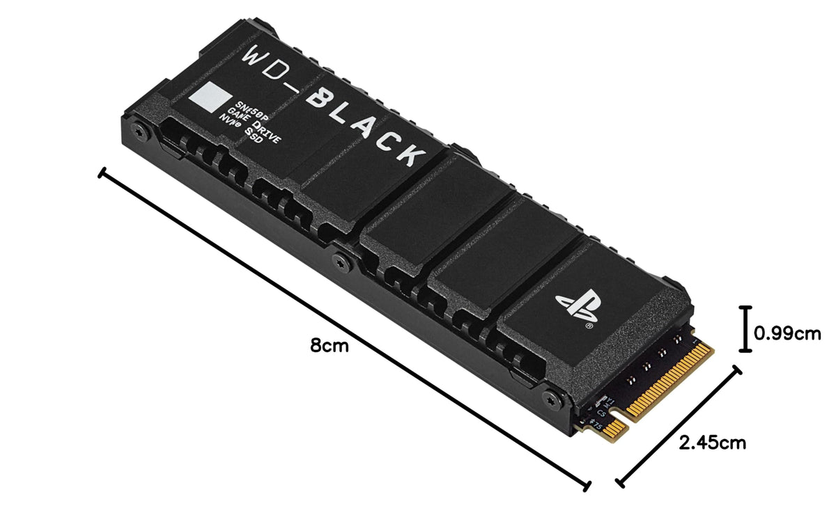 WD BLACK SN850P 2TB PS5 SSD (Officially Licensed for PlayStation 5, Read Speeds Up to 7300 MB/s, M.2 2280 PCIe NVMe, Exclusive Heatsink Design, Internal Gaming SSD)